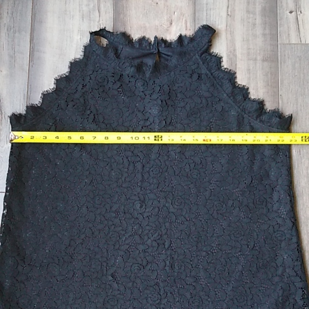 Berryou Black Hallow Out Lace Halter Tank Top 2X - Picture 5 of 15